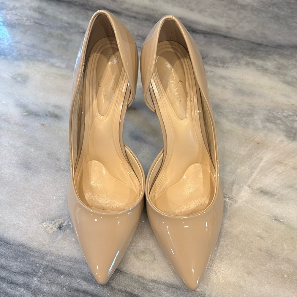 Jessica Simpson nude ivory heels prizma 6.5